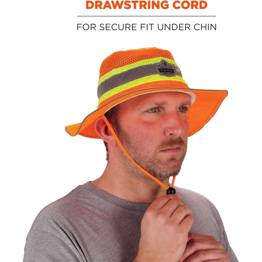 Ergodyne 8935 HI-Vis Ranger Sun Hat - 2XL/3XL Size - Polyester - Orange