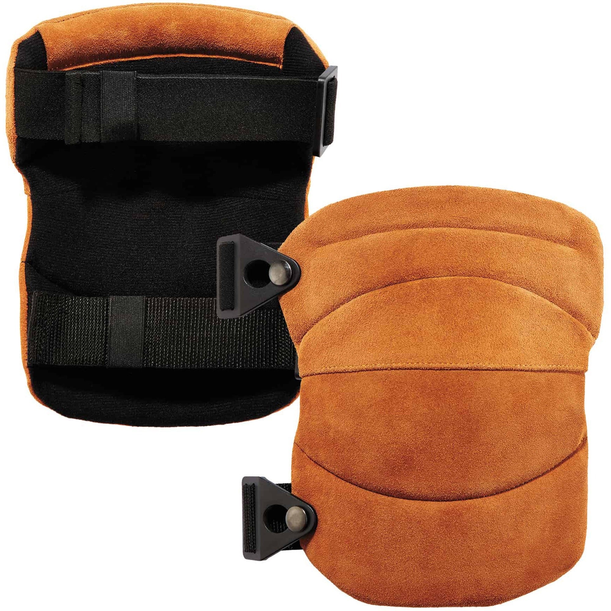 0.50" to 0.47" Knee Circumference - Brown - Leather, Nitrile Rubber, Neoprene, Foam, Acrylonitrile Butadiene Styrene (ABS) - 2 / Pair