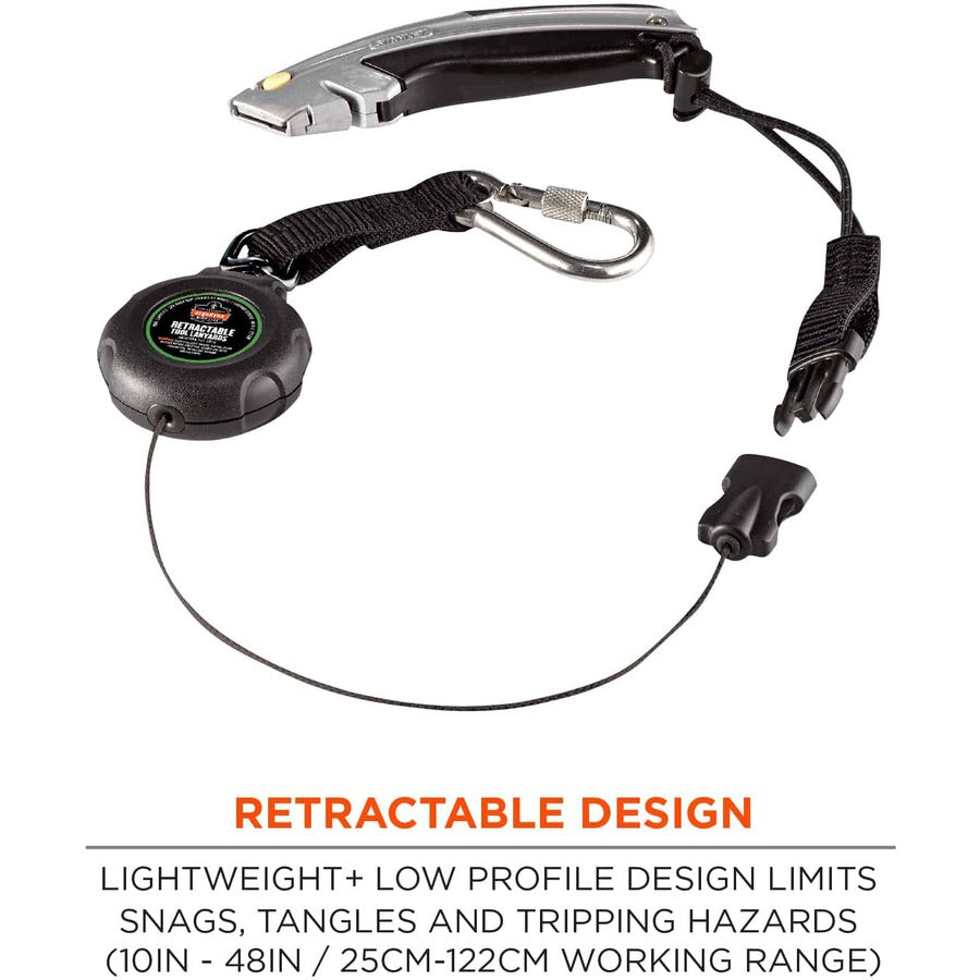 Adjustable - 2 lb Load Capacity - Standard - Clip/Buckle Attachment - 1.5" Height x 12.5" Width x 48" Length - Black - Stainless Steel, Acrylonitrile Butadiene Styrene (ABS) - 1 Each