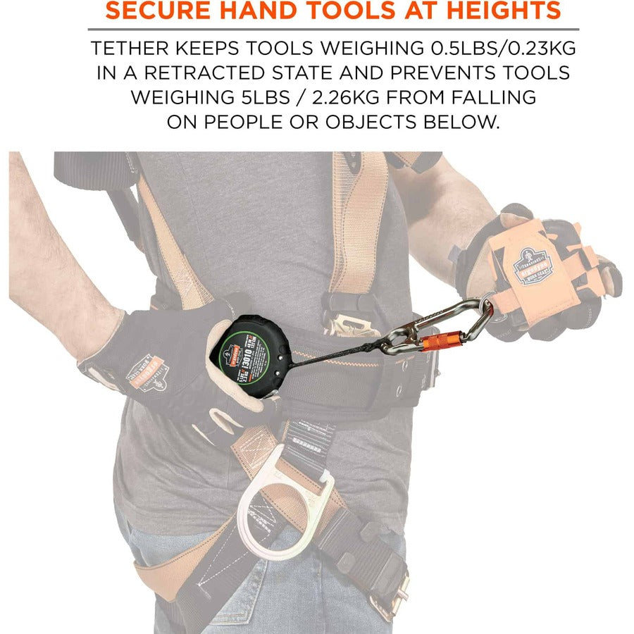 Adjustable - 5 lb Load Capacity - Standard - Carabiner Attachment - 1" Height x 9.3" Width x 48" Length - Black - Aluminum, ABS Plastic - 1 Each