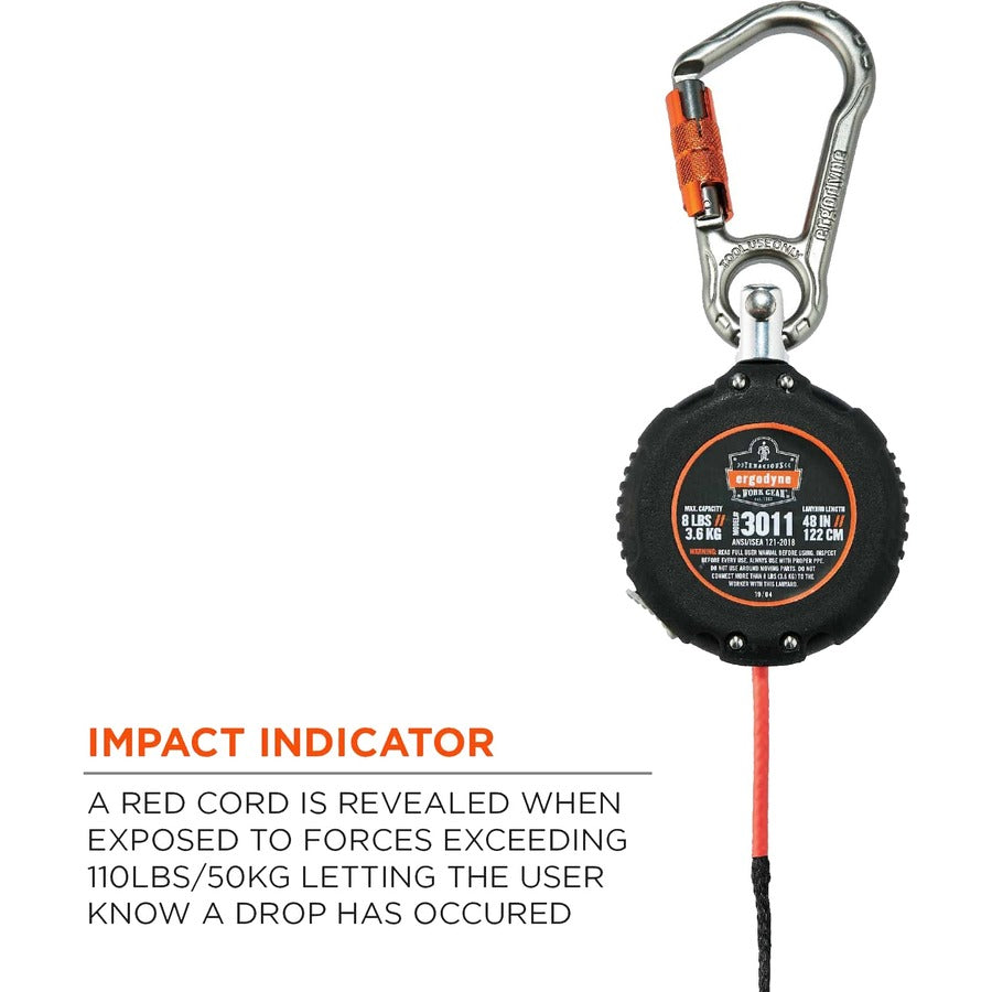 Adjustable - 8 lb Load Capacity - Standard - Carabiner Attachment - 1" Height x 9.3" Width x 48" Length - Black - Aluminum, ABS Plastic - 1 Each