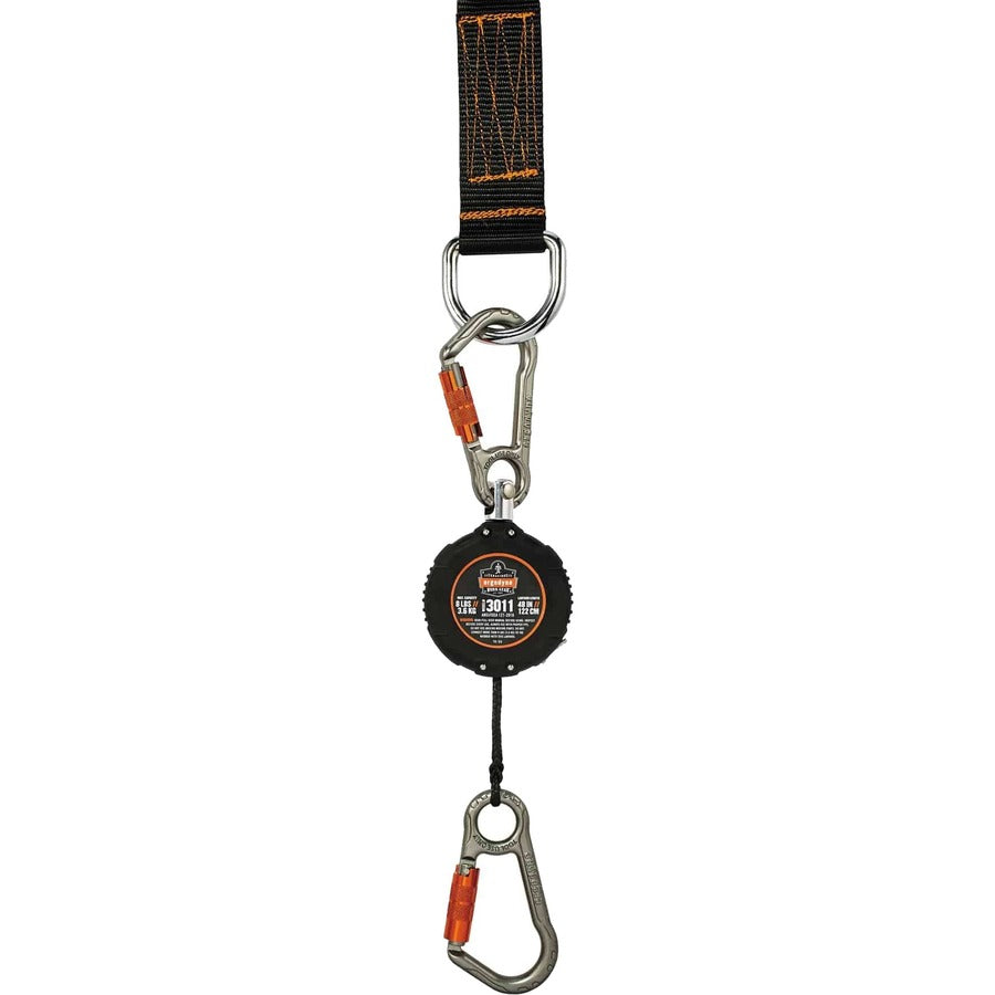 Adjustable - 8 lb Load Capacity - Standard - Carabiner Attachment - 1" Height x 9.3" Width x 48" Length - Black - Aluminum, ABS Plastic - 1 Each
