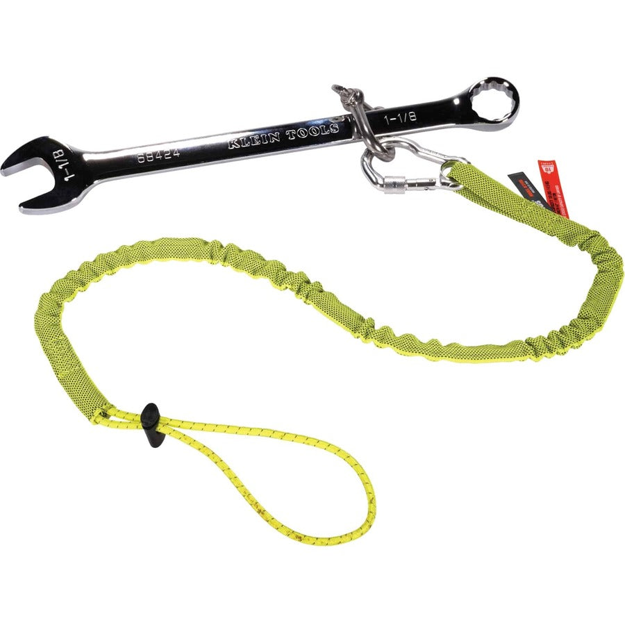 Ergodyne 3100 Single Carabiner Tool Lanyard - 10lbs - Adjustable - 10 lb Load Capacity - Standard - Carabiner Attachment - 11.3" Height x 1" Width x 45" Length - Lime - Nylon Webbing, Aluminum - 6 / Carton