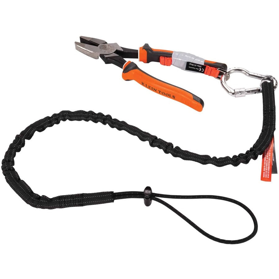 Ergodyne 3100-BULK Single Carabiner Tool Lanyard - 10lbs - 10 lb Load Capacity - Standard - 4" Height x 1" Width x 2" Length - Black - Aluminum, Nylon Webbing - 10 / Carton