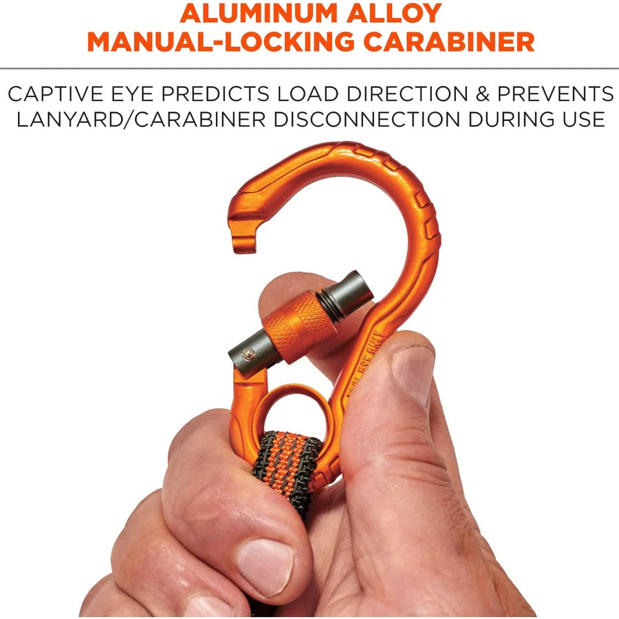 Adjustable - 10 lb Load Capacity - Standard - Carabiner Attachment - 11.3" Height x 1" Width x 48" Length - Orange, Gray - Anodized Aluminum Alloy, Nylon, Polyester Elastic - 6 / Carton
