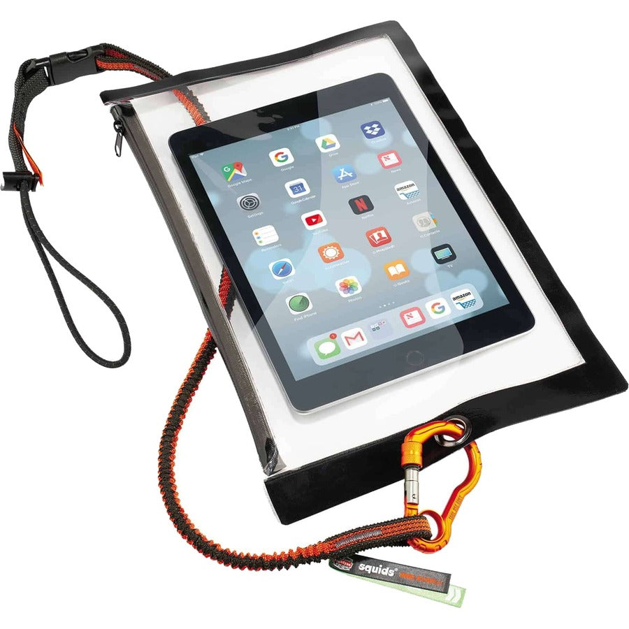 5 lb Load Capacity - Standard - Carabiner Attachment - 11.3" Height x 1" Width x 70" Length - Orange, Gray - Polyester, Elastic Webbing, Nylon, Anodized Aluminum Alloy - 6 / Carton