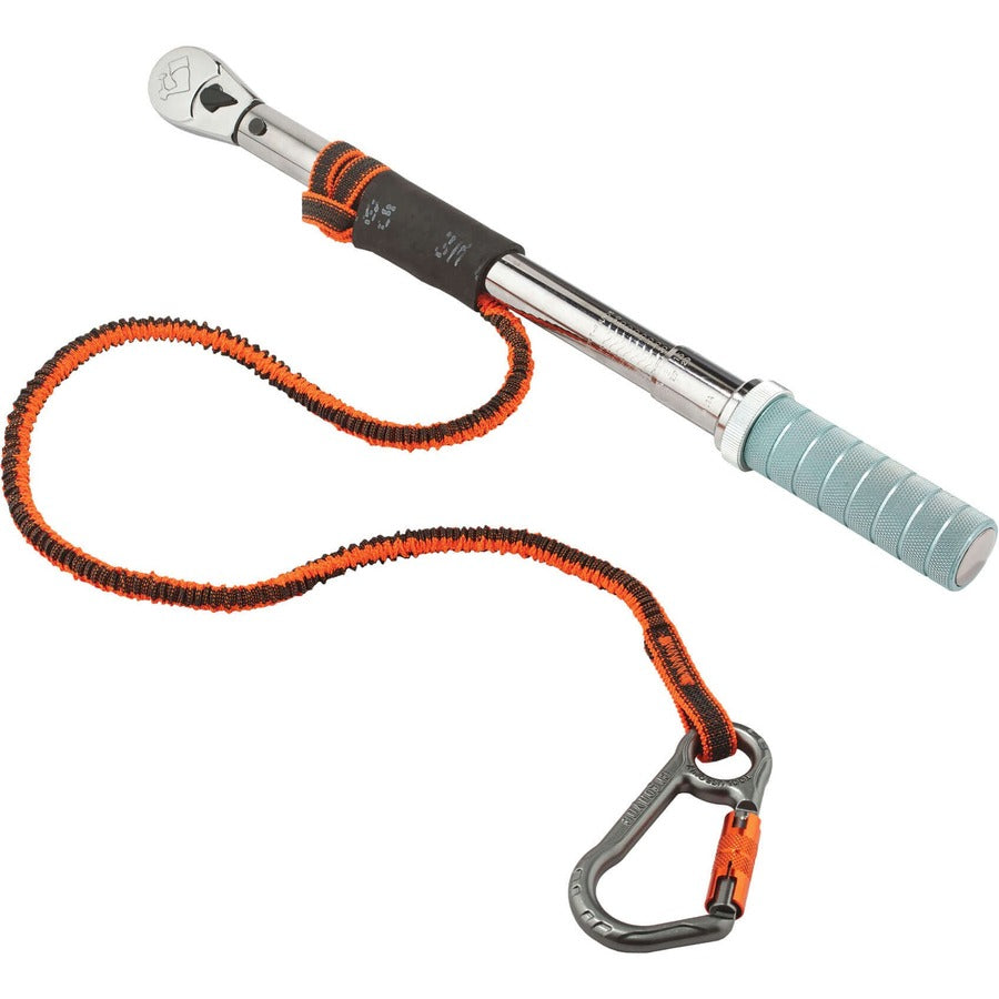 15 lb Load Capacity - Standard - Carabiner Attachment - 11.3" Height x 1.3" Width x 35" Length - Orange, Gray - Polyester, Elastic Webbing, Nylon - 6 / Carton