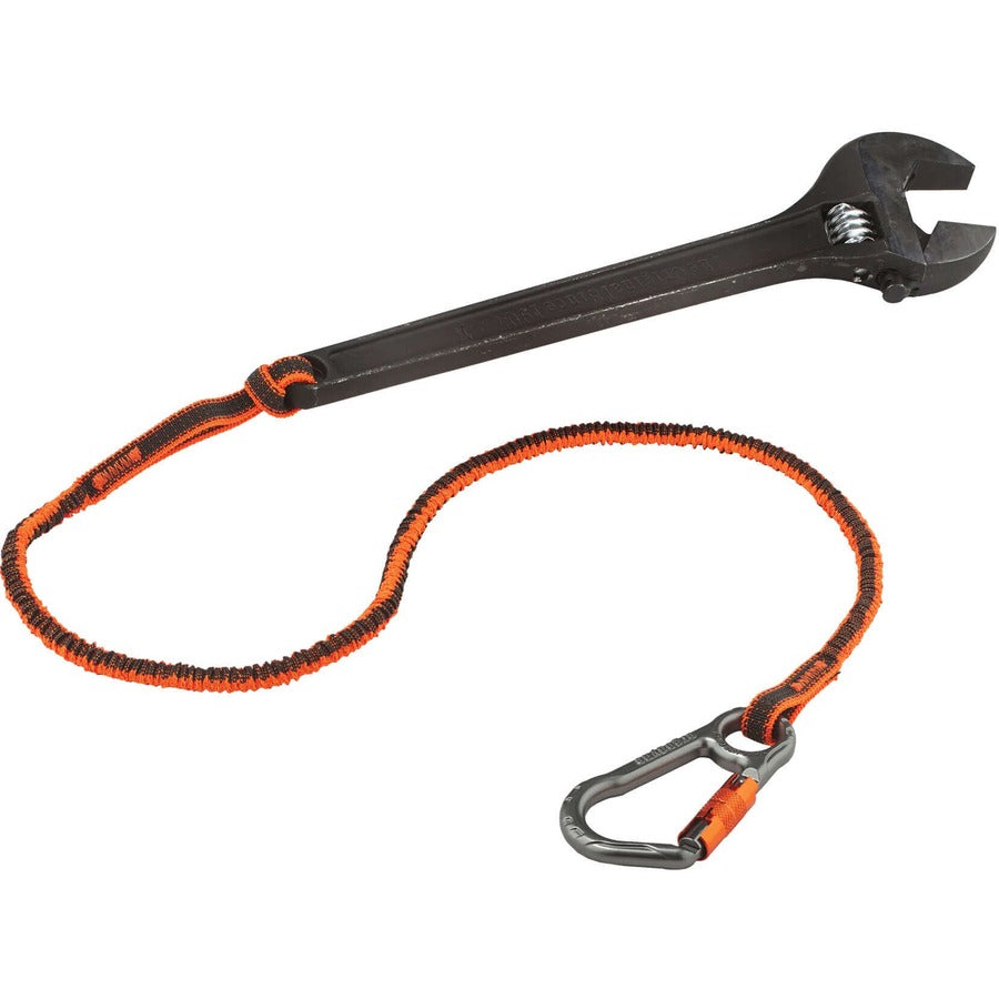 15 lb Load Capacity - Standard - Carabiner Attachment - 11.3" Height x 1.3" Width x 35" Length - Orange, Gray - Polyester, Elastic Webbing, Nylon - 6 / Carton