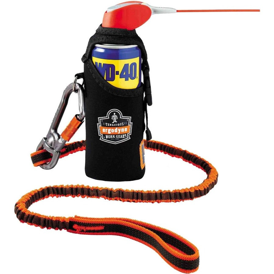 Adjustable - 25 lb Load Capacity - Standard - Carabiner Attachment - 11.3" Height x 1.3" Width x 70" Length - Orange, Gray - Polyester, Elastic Webbing, Nylon, Anodized Aluminum Alloy - 6 / Carton