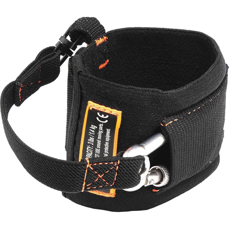 3 lb Load Capacity - Carabiner Attachment - 8.8" Height x 1" Width x 4" Length - Black - Elastic, Stainless Steel - 6 / Carton