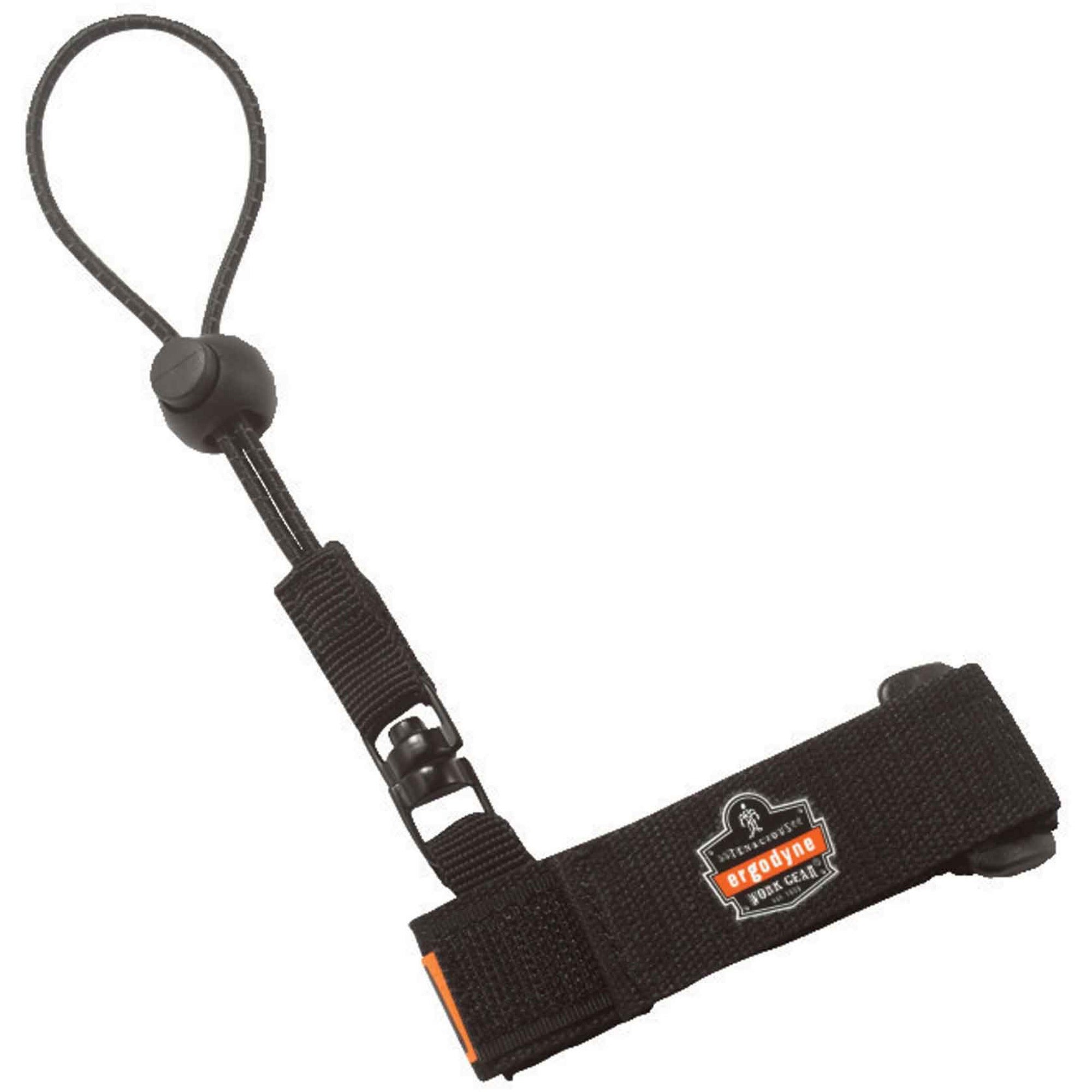 Ergodyne 3115 Wrist Tool Lanyard - 2lbs - Adjustable - 2 lb Load Capacity - Small (S)/Medium (M) - Barrel Lock Closure Attachment - 11.3" Height x 1.3" Width x 4" Length - Black - Polyester Webbing - 6 / Carton
