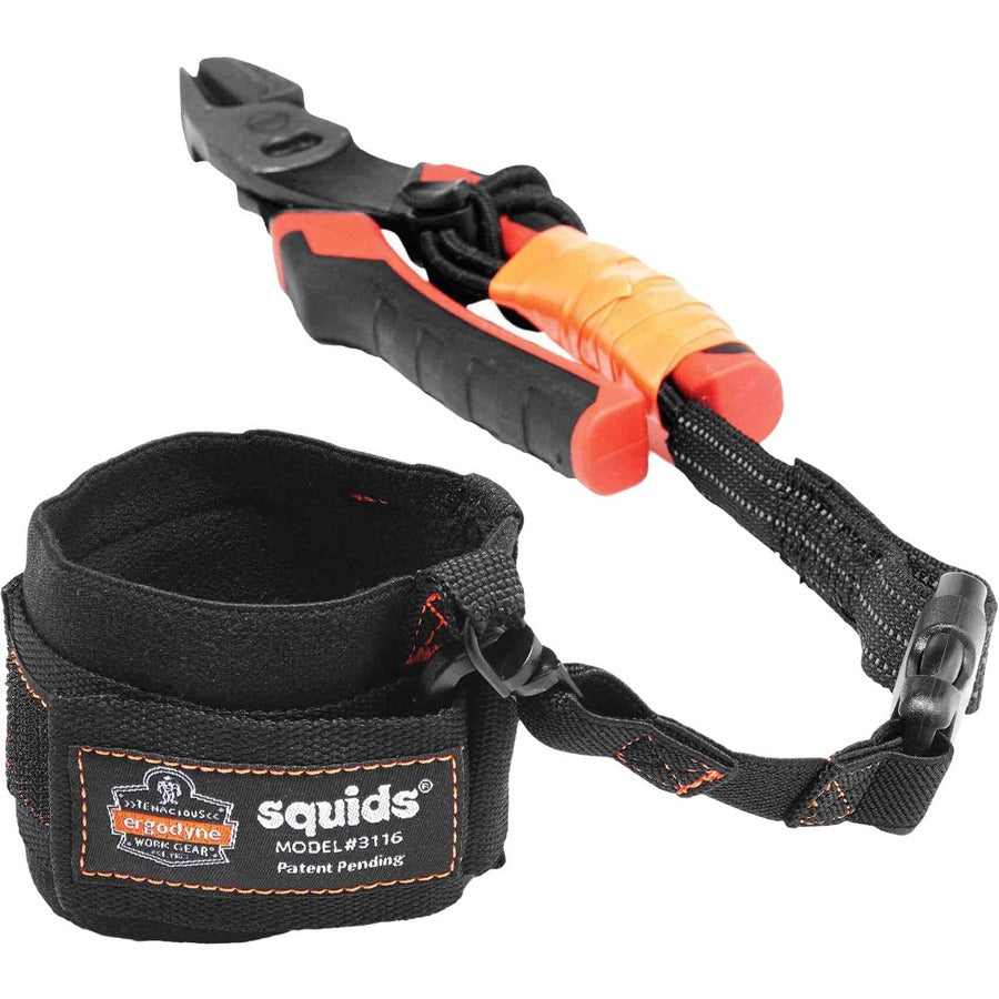 3 lb Load Capacity - Buckle Attachment - 10" Height x 1" Width x 4" Length - Black - Elastic - 6 / Carton