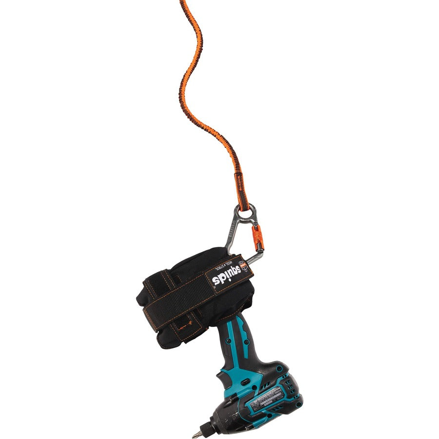 Adjustable - 15 lb Load Capacity - Standard - Carabiner Attachment - 11.3" Height x 1" Width x 48" Length - Orange, Gray - Anodized Aluminum Alloy, Nylon, Polyester Elastic - 6 / Carton