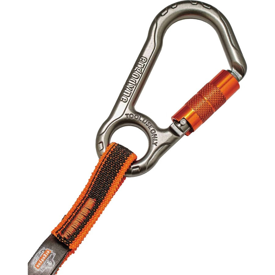Adjustable - 15 lb Load Capacity - Standard - Carabiner Attachment - 11.3" Height x 1" Width x 48" Length - Orange, Gray - Anodized Aluminum Alloy, Nylon, Polyester Elastic - 6 / Carton