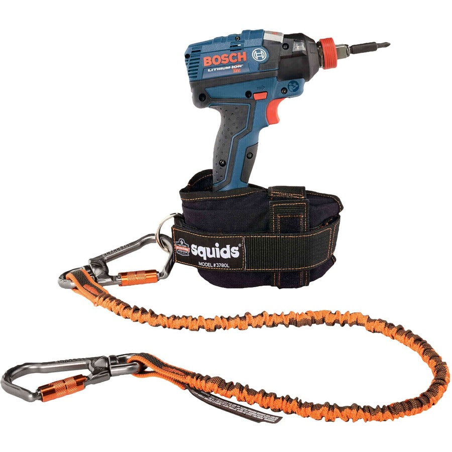 Adjustable - 25 lb Load Capacity - Standard - Carabiner Attachment - 11.3" Height x 1.3" Width x 48" Length - Orange, Gray - Anodized Aluminum Alloy, Nylon - 6 / Carton
