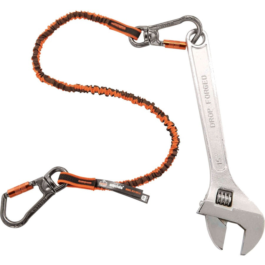 Adjustable - 25 lb Load Capacity - Standard - Carabiner Attachment - 11.3" Height x 1.3" Width x 48" Length - Orange, Gray - Anodized Aluminum Alloy, Nylon - 6 / Carton