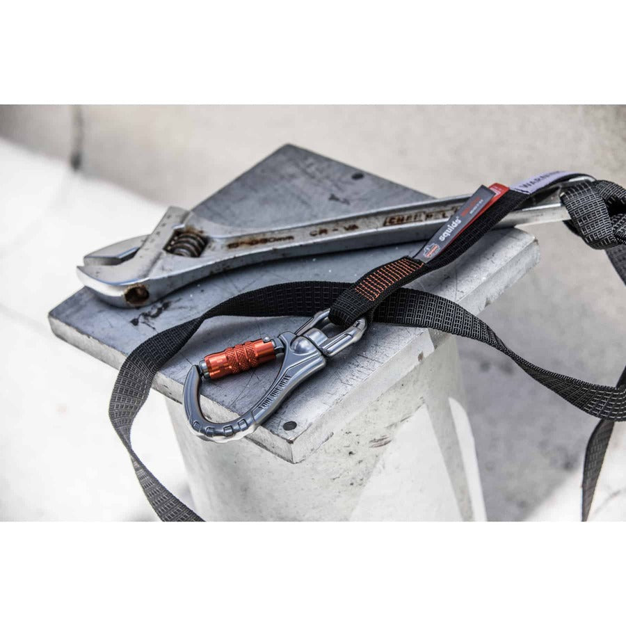40 lb Load Capacity - Standard - Carabiner Attachment - 1" Height x 10.3" Width x 76" Length - Black - Nylon - 1 Each