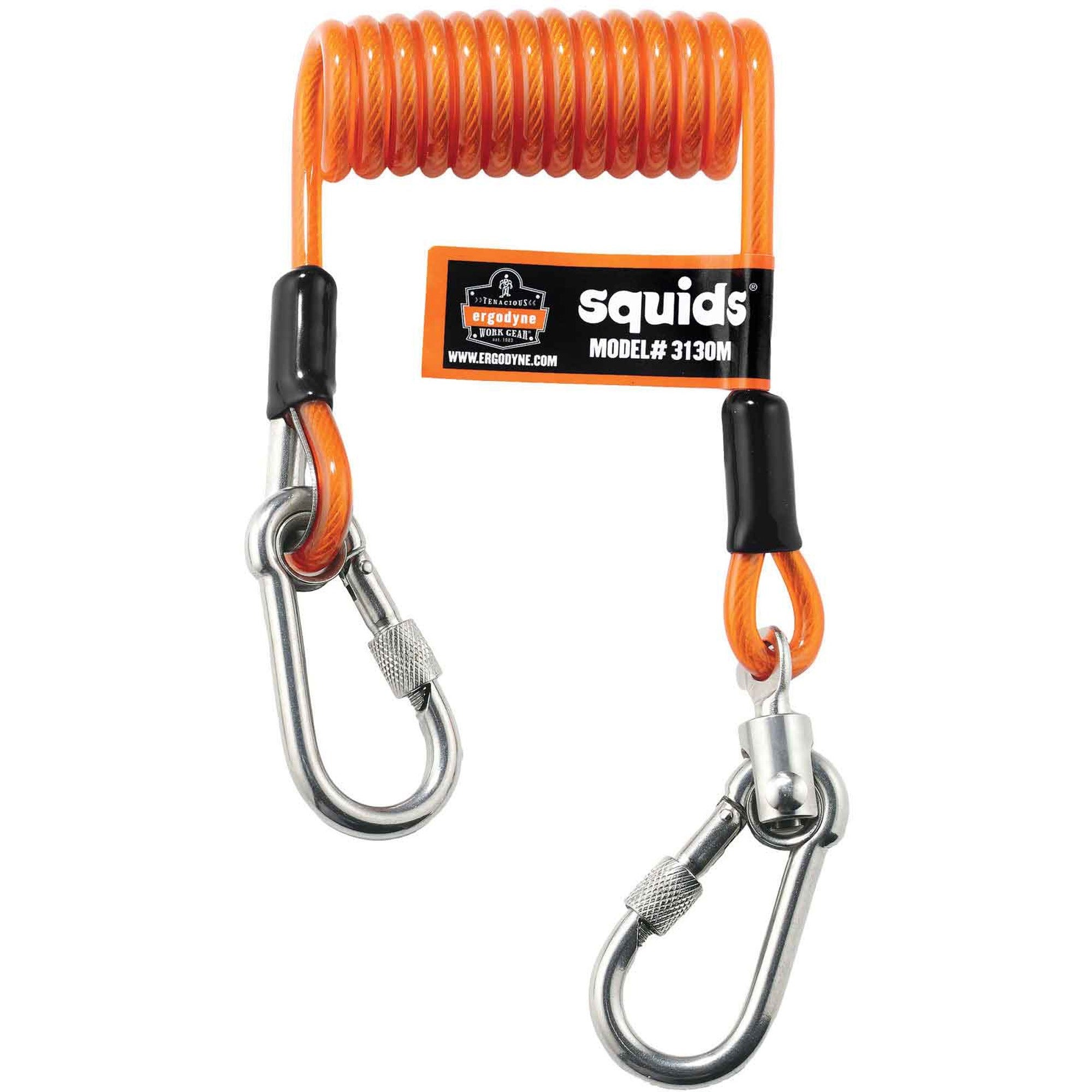 5 lb Load Capacity - Standard - Carabiner Attachment - 11" Height x 2" Width x 48" Length - Orange - Stainless Steel, Polyurethane - 6 / Carton