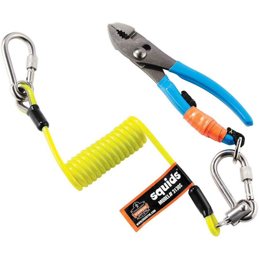 2 lb Load Capacity - Standard - Carabiner Attachment - 11" Height x 2" Width x 48" Length - Lime - Stainless Steel, Polyurethane - 6 / Carton