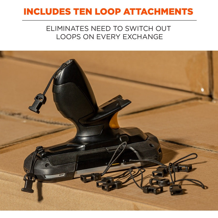 Large (L) - Loop Attachment - 1" Height x 4" Width x 3" Length - Black - 10 / Pack