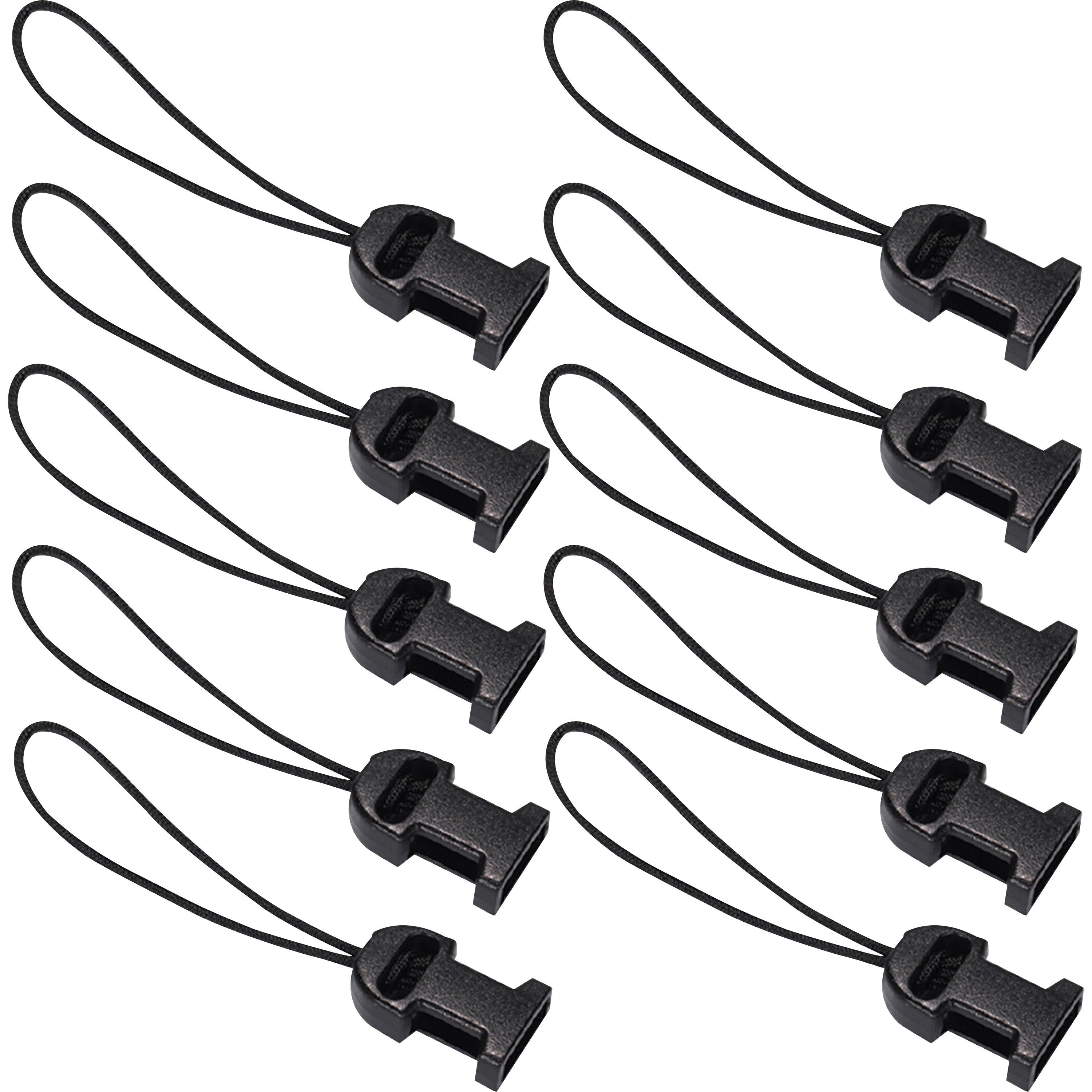 Large (L) - Loop Attachment - 1" Height x 4" Width x 3" Length - Black - 10 / Pack