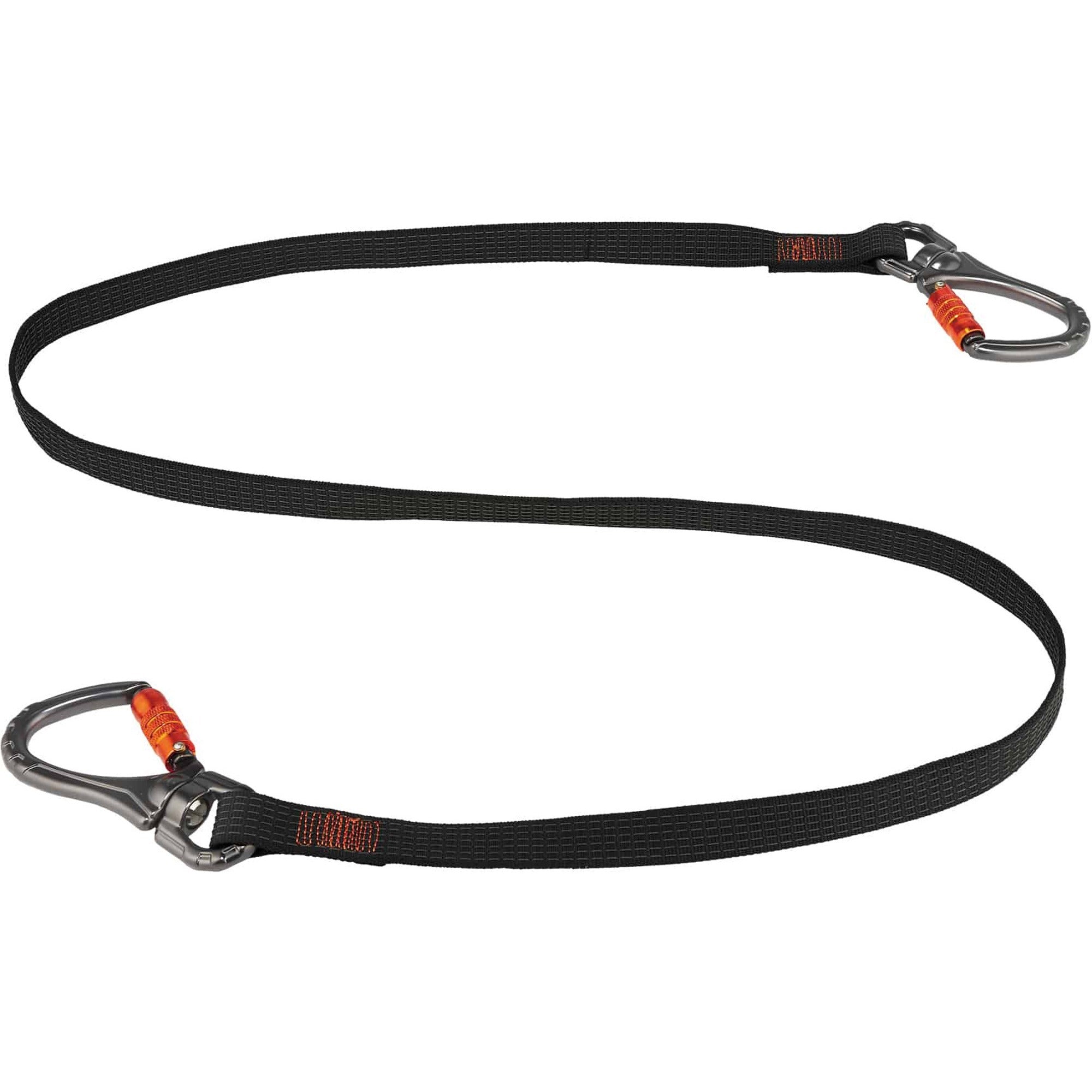 40 lb Load Capacity - Standard - Carabiner Attachment - 1" Height x 10.3" Width x 76" Length - Black - Nylon - 1 Each