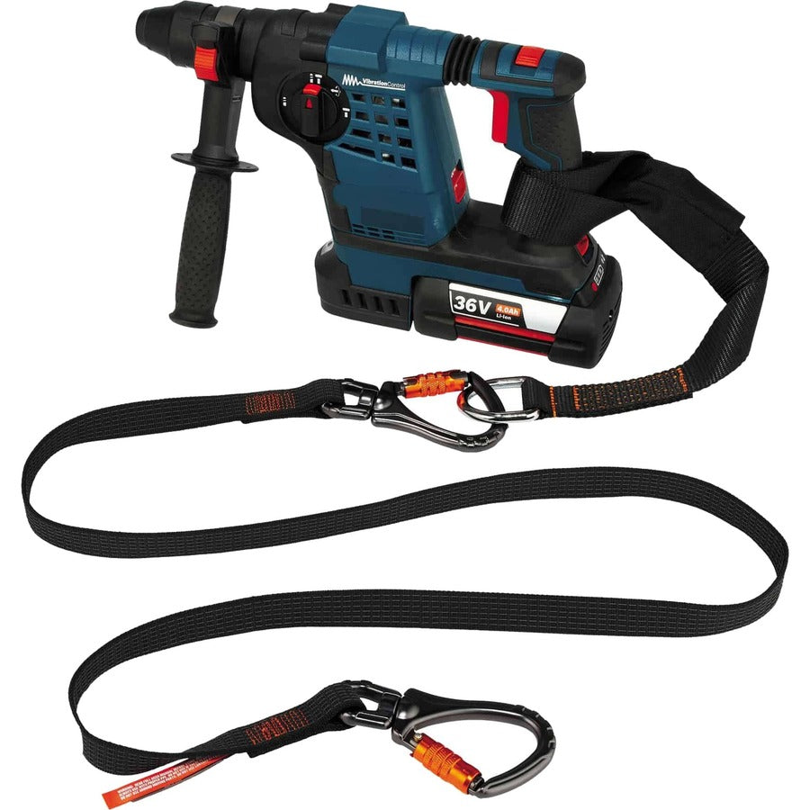40 lb Load Capacity - Standard - Carabiner Attachment - 1" Height x 10.3" Width x 76" Length - Black - Nylon - 1 Each