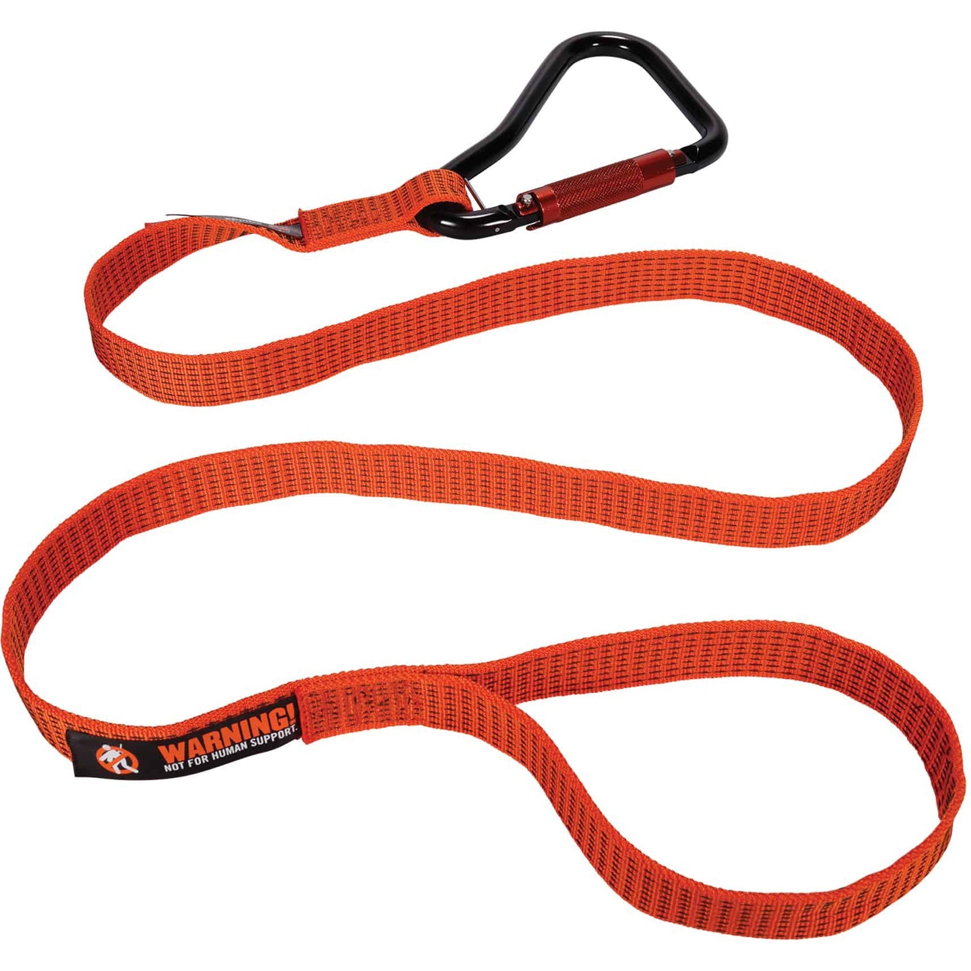 Adjustable - 80 lb Load Capacity - Standard - Carabiner Attachment - 2" Height x 12" Width x 76" Length - Orange - Nylon Webbing - 1 Each