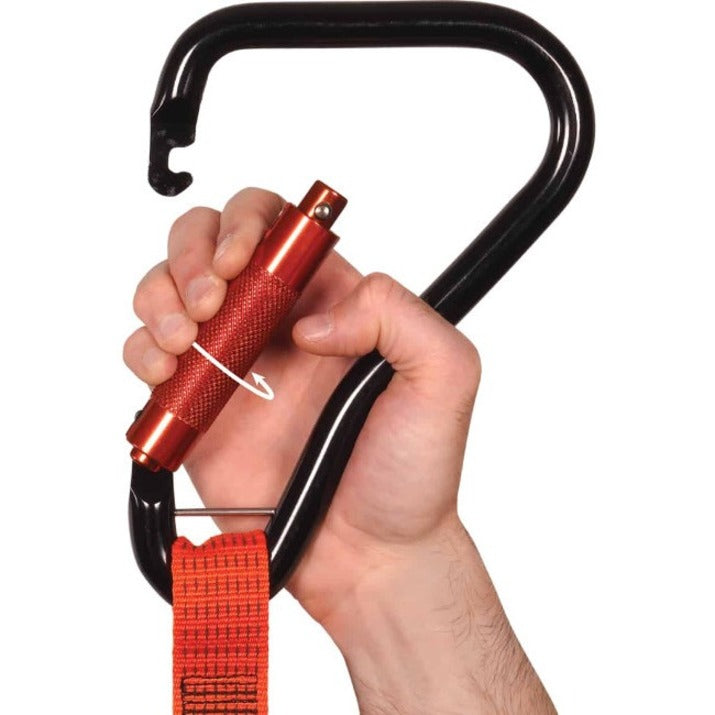 Adjustable - 80 lb Load Capacity - Standard - Carabiner Attachment - 2" Height x 12" Width x 76" Length - Orange - Nylon Webbing - 1 Each