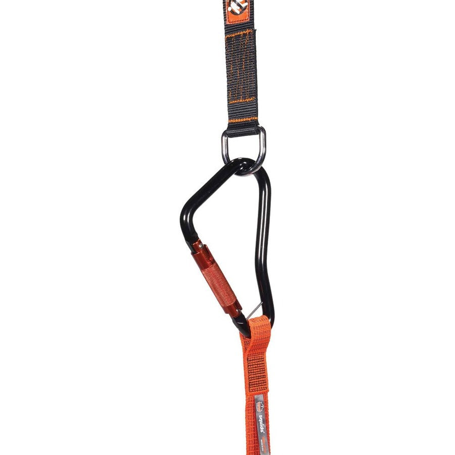 Adjustable - 80 lb Load Capacity - Standard - Carabiner Attachment - 2" Height x 12" Width x 76" Length - Orange - Nylon Webbing - 1 Each