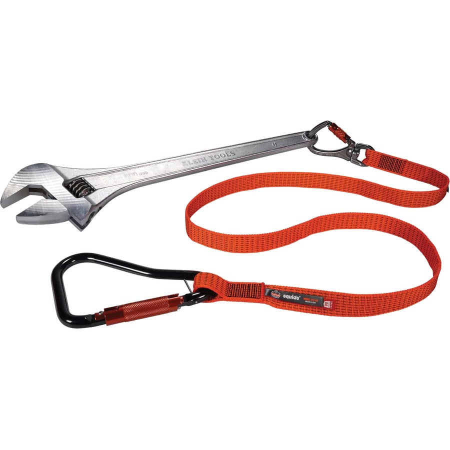 Adjustable - 80 lb Load Capacity - Standard - Carabiner Attachment - 2" Height x 12" Width x 76" Length - Orange - Nylon Webbing, Aluminum - 1 Each