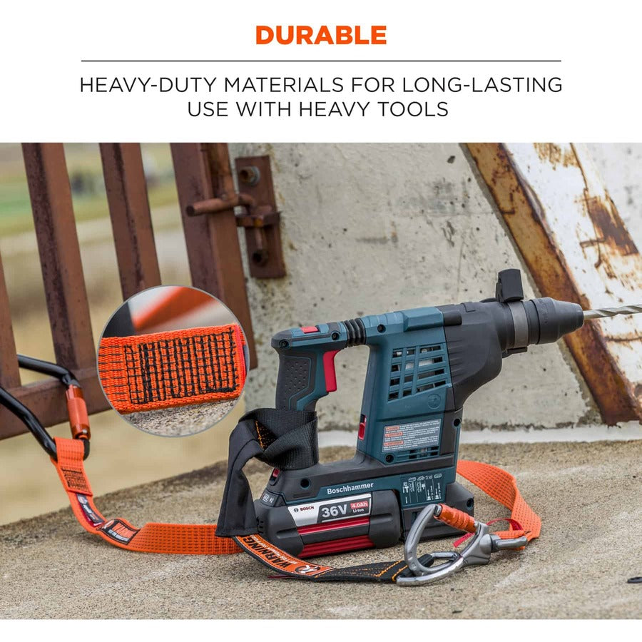 Adjustable - 80 lb Load Capacity - Standard - Carabiner Attachment - 2" Height x 12" Width x 76" Length - Orange - Nylon Webbing, Aluminum - 1 Each