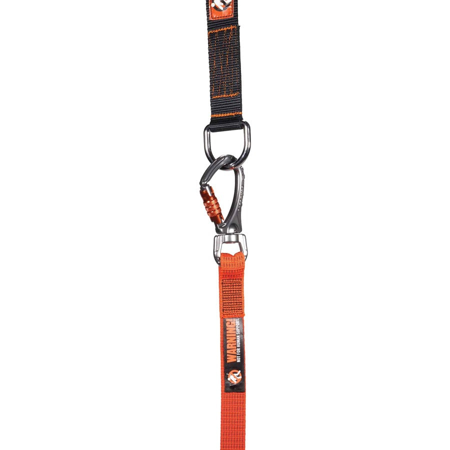 Adjustable - 80 lb Load Capacity - Standard - Carabiner Attachment - 2" Height x 12" Width x 76" Length - Orange - Nylon Webbing, Aluminum - 1 Each
