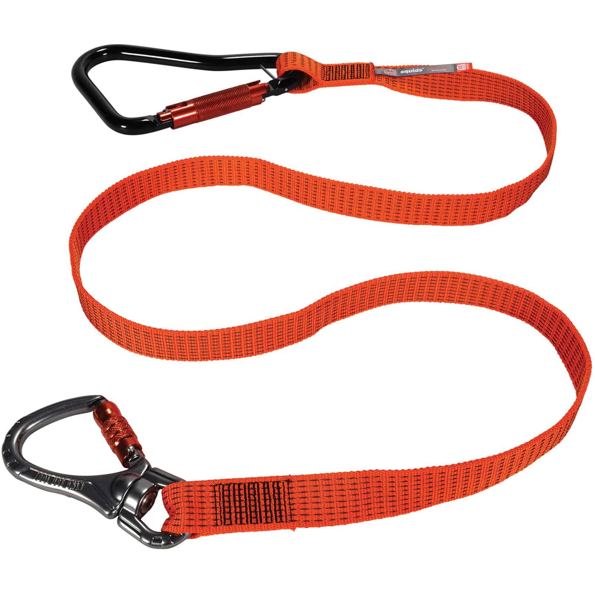 Adjustable - 80 lb Load Capacity - Standard - Carabiner Attachment - 2" Height x 12" Width x 76" Length - Orange - Nylon Webbing, Aluminum - 1 Each