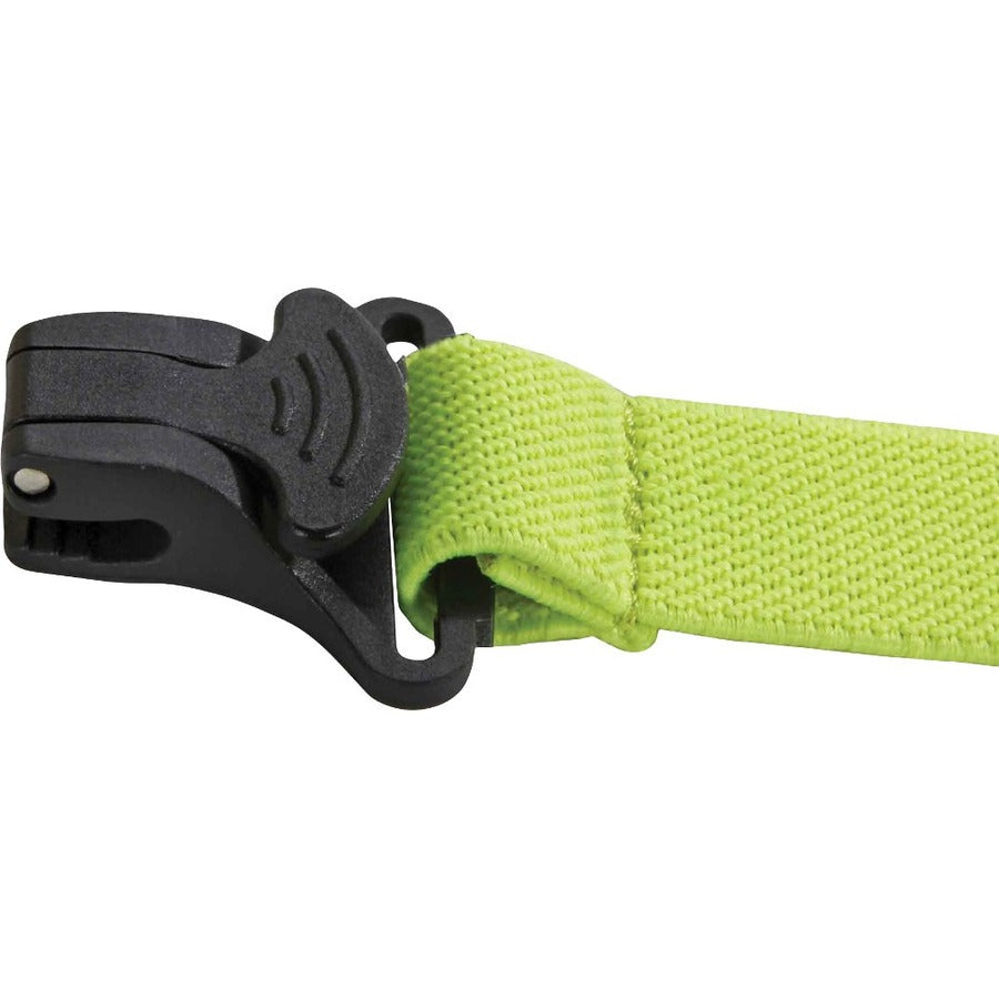 2 lb Load Capacity - Buckle Attachment - 1.5" Height x 2" Width x 48" Length - Lime - Elastic, Fabric - 6 / Carton