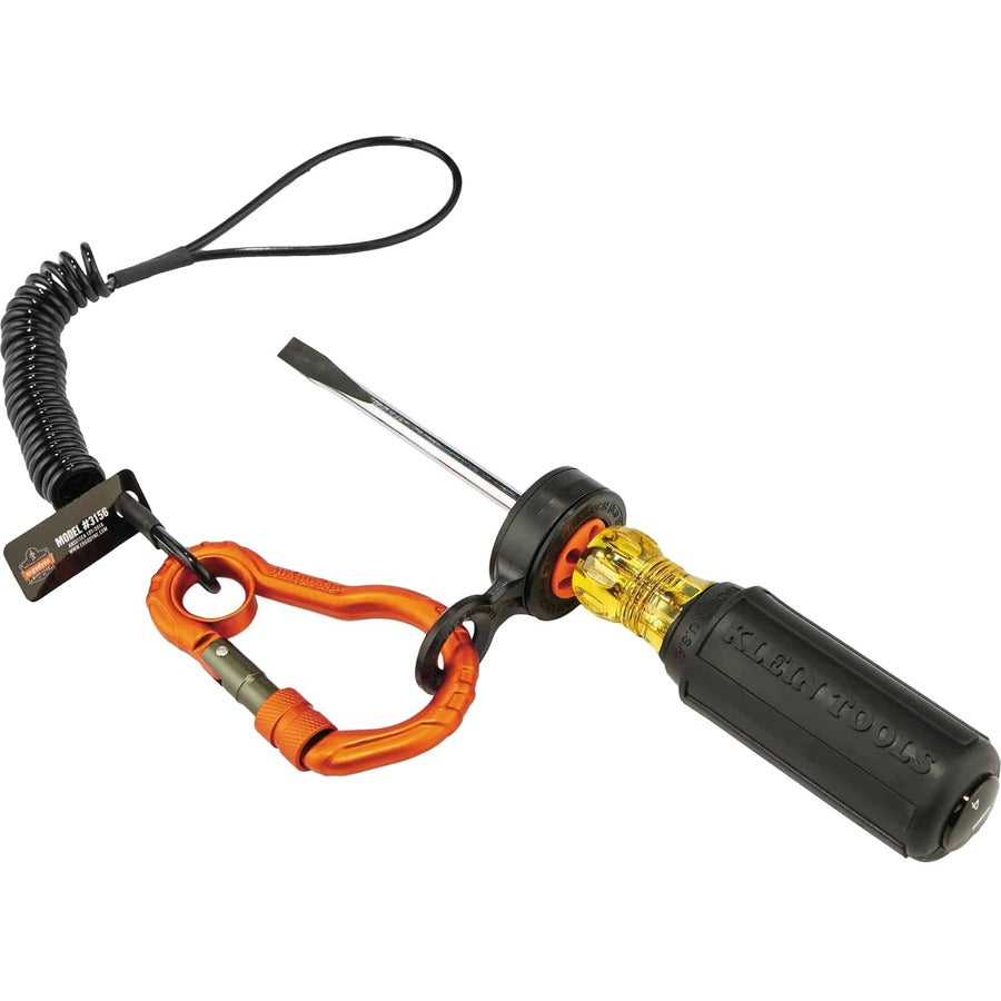 2 lb Load Capacity - Carabiner Attachment - 1.5" Height x 4" Width x 48" Length - Black - Aluminum, Plastic - 6 / Carton