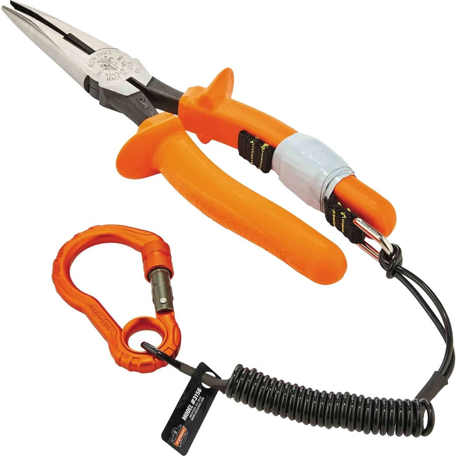 2 lb Load Capacity - Carabiner Attachment - 1.5" Height x 4" Width x 48" Length - Black - Aluminum, Plastic - 6 / Carton