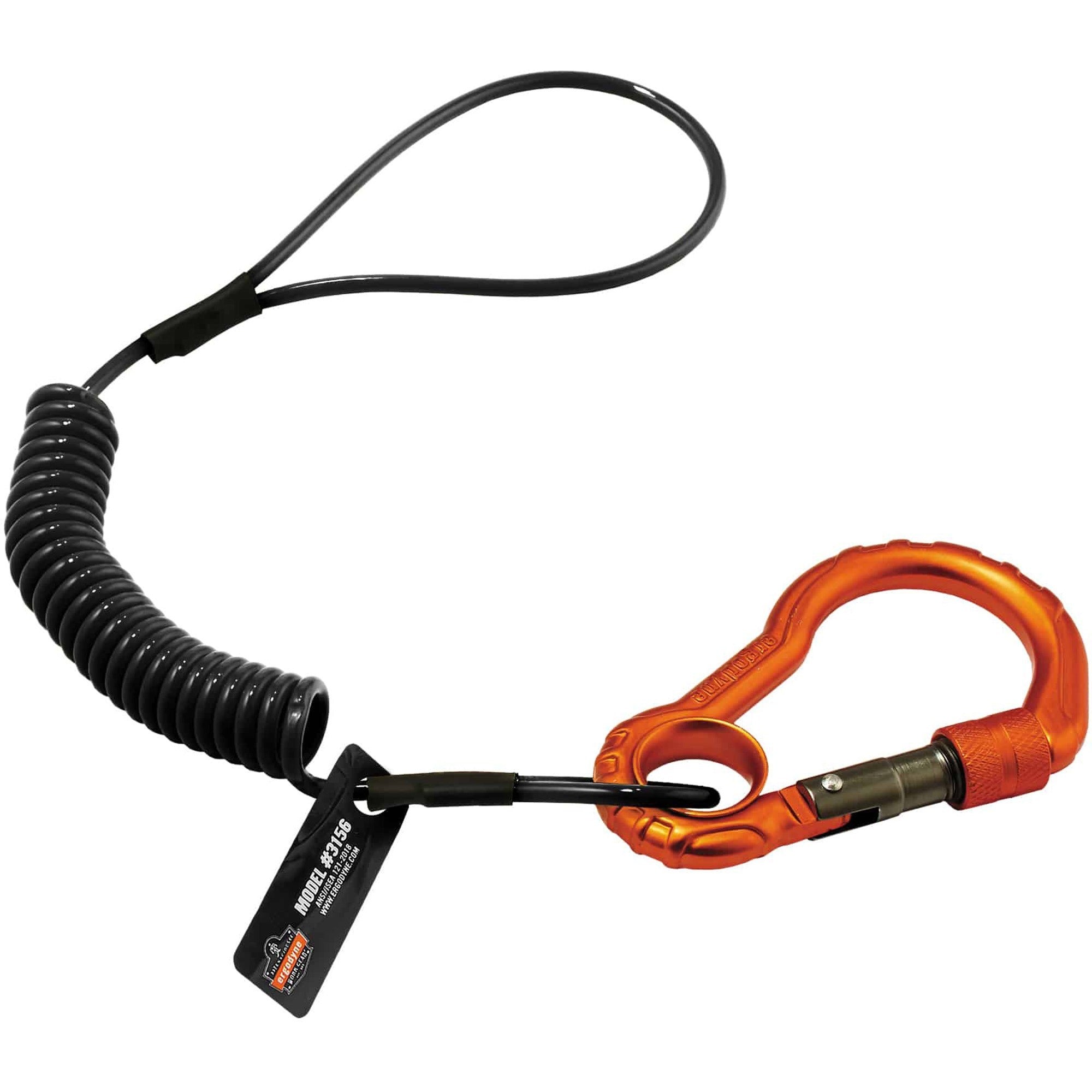 2 lb Load Capacity - Carabiner Attachment - 1.5" Height x 4" Width x 48" Length - Black - Aluminum, Plastic - 6 / Carton