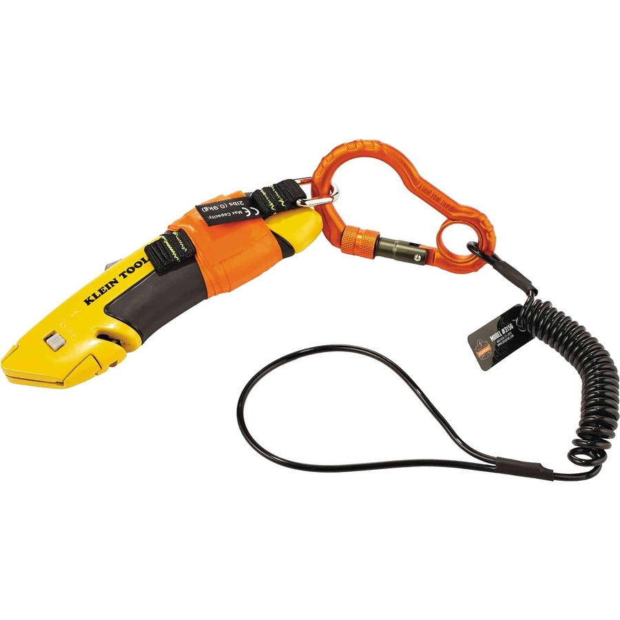 2 lb Load Capacity - Carabiner Attachment - 1.5" Height x 4" Width x 48" Length - Black - Aluminum, Plastic - 6 / Carton