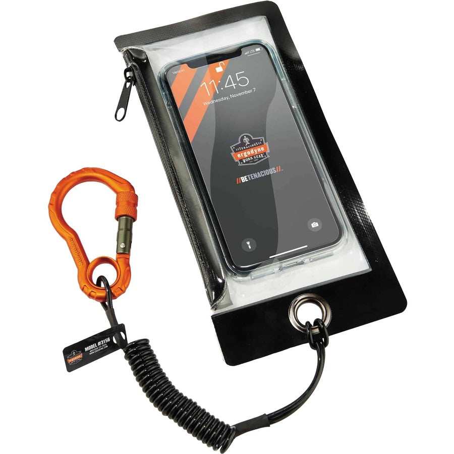 2 lb Load Capacity - Carabiner Attachment - 1.5" Height x 4" Width x 48" Length - Black - Aluminum, Plastic - 6 / Carton