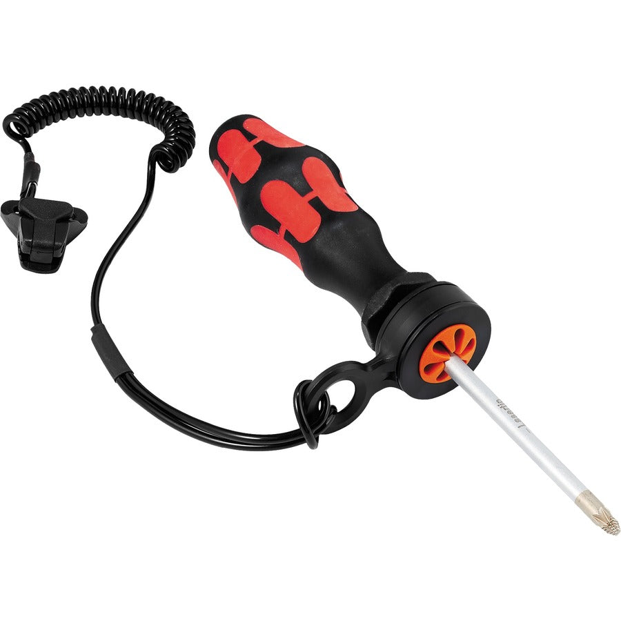 Ergodyne 3158 Coil Tool Lanyard with Clamp - 2lbs / 0.9kg - Adjustable - 2 lb Load Capacity - Clamp Attachment - 1.5" Height x 2" Width x 48" Length - Black - Plastic, Fabric - 6 / Carton