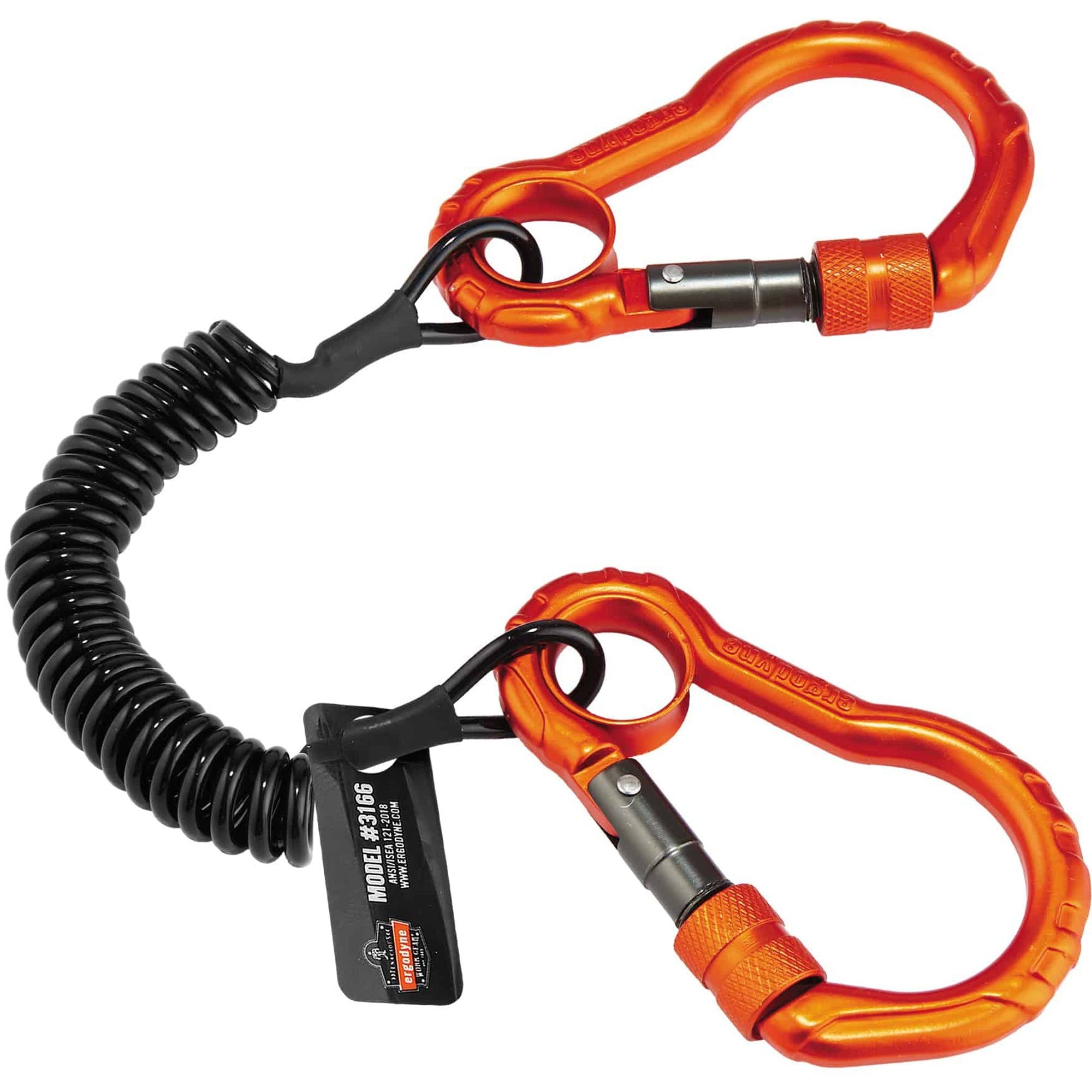 Adjustable - 2 lb Load Capacity - Carabiner Attachment - 1.5" Height x 4" Width x 48" Length - Black - Aluminum, Plastic - 6 / Carton