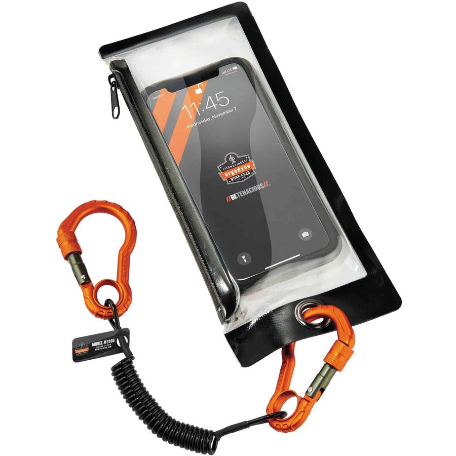 Adjustable - 2 lb Load Capacity - Carabiner Attachment - 1.5" Height x 4" Width x 48" Length - Black - Aluminum, Plastic - 6 / Carton