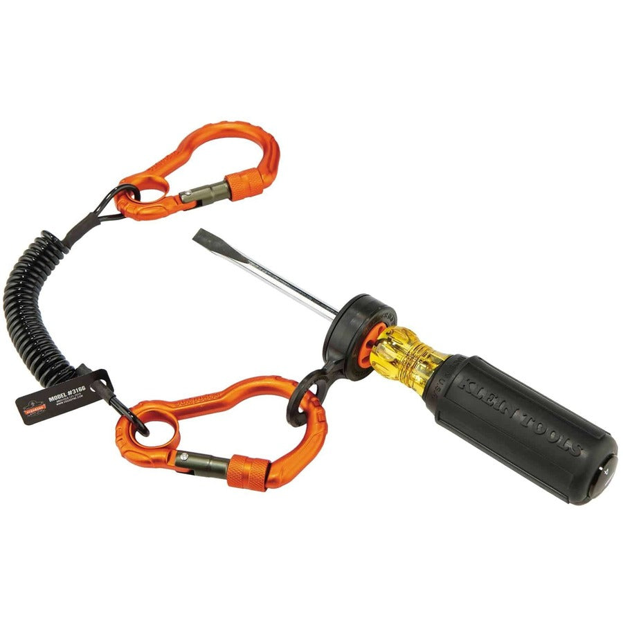 Adjustable - 2 lb Load Capacity - Carabiner Attachment - 1.5" Height x 4" Width x 48" Length - Black - Aluminum, Plastic - 6 / Carton