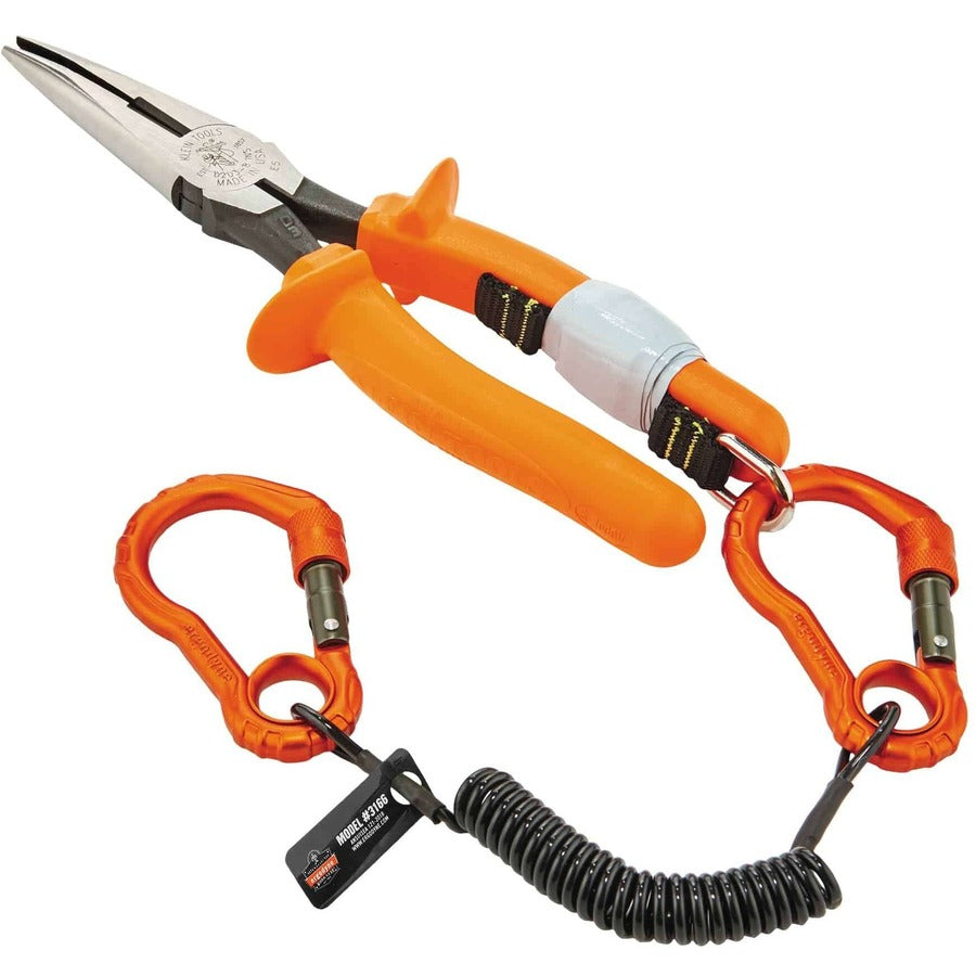 Adjustable - 2 lb Load Capacity - Carabiner Attachment - 1.5" Height x 4" Width x 48" Length - Black - Aluminum, Plastic - 6 / Carton