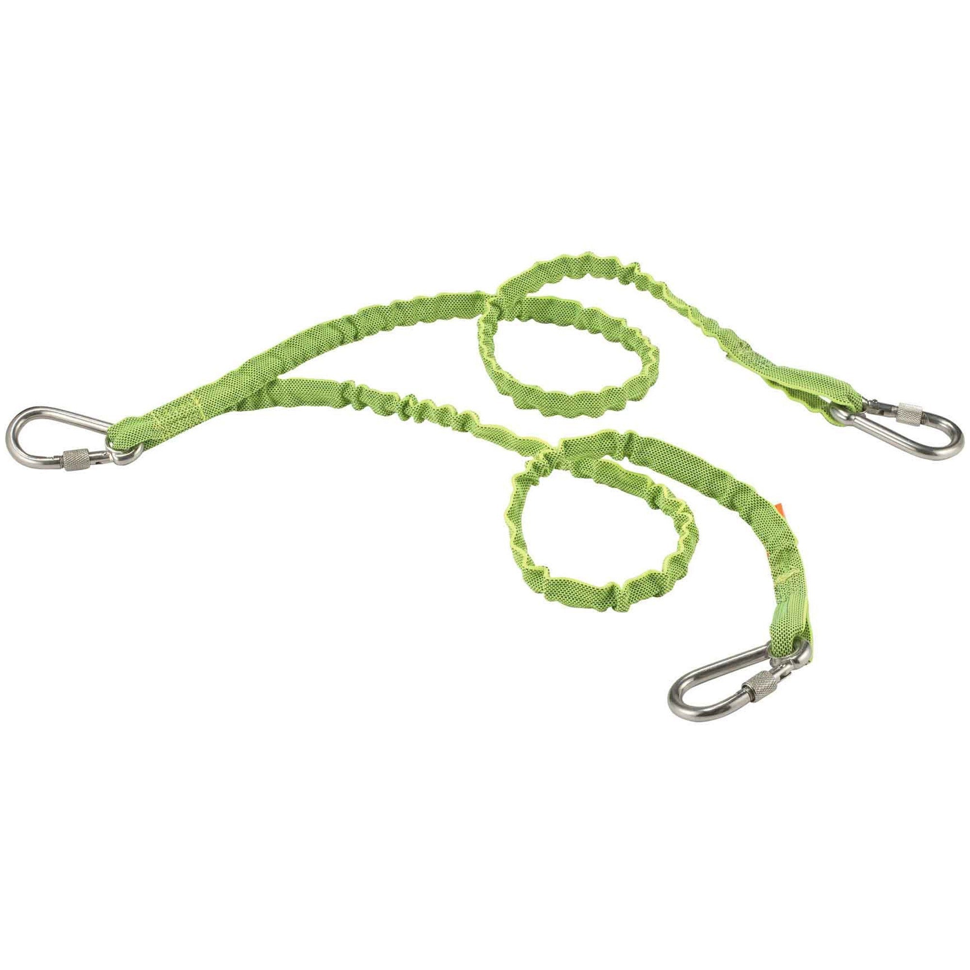 Adjustable - 15 lb Load Capacity - Standard - Carabiner Attachment - 42" Length - Lime - Nylon Webbing, Stainless Steel - 1 Each