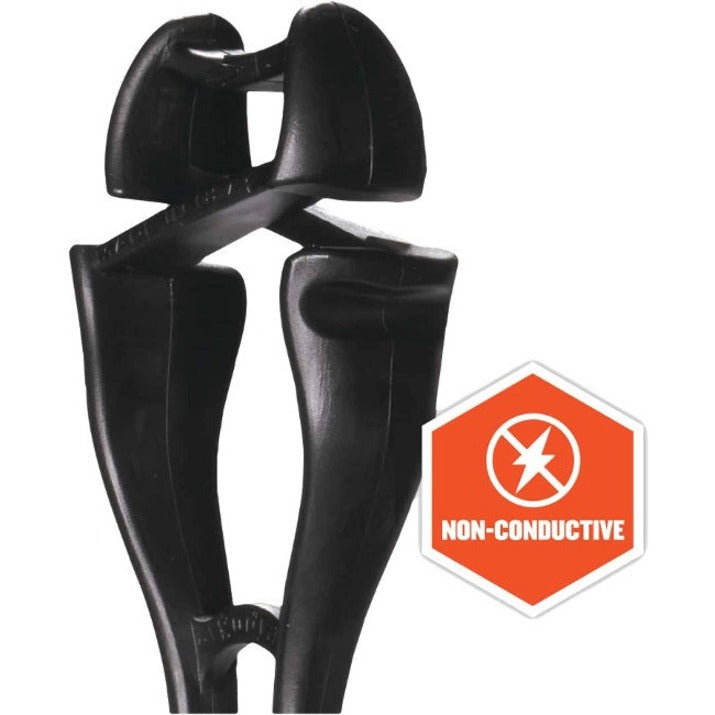 Ergodyne 3420 Swiveling Glove Clip Holder, Dual Clips, Black, 6.5" x 1.5", Acetal Copolymer/Thermoplastic Polyurethane, 6 per Carton