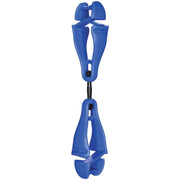 Ergodyne 3420 Swiveling Glove Clip Holder, Dual Clips, Blue, 6.5" x 1.5", Acetal Copolymer/Thermoplastic Polyurethane, 6 per Carton