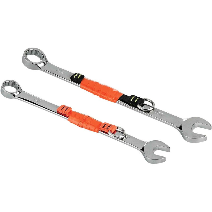 Ergodyne 3700 Web Tool Tether Attachment - D-Ring Tool Tails - 2lbs (6-Pack) - 9.5" Height x 0.3" Width - Black - 6 / Pack