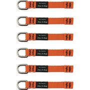 Ergodyne 3700 Web Tool Tether Attachment - D-Ring Tool Tails - 2lbs (6-Pack) - 9.5" Height x 0.3" Width - Orange - 6 / Pack
